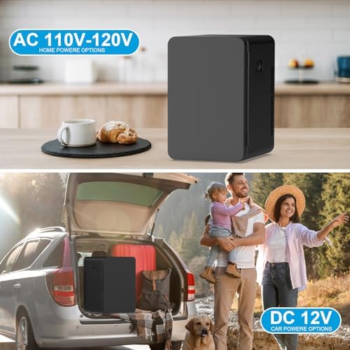 advwin 22L Mini Fridge for Bedroom, 30 Cans Portable Cooler & Warmer Compact Refrigerators with AC/DC Power for Skin Care, Beverage, Cosmetics, Food, Drinks, Office Desk Dorm Room - Image 6