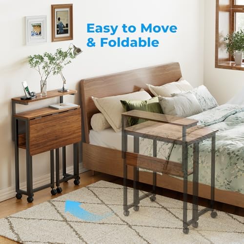 GreenForest Folding Desk with Adjustable Monitor Stand, 24.8 in Small Desk - Image 6