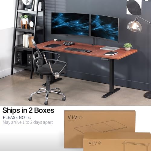 VIVO Dark Walnut 71 x 30 in Standing Desk, DESK-KIT-E2B7D - Image 5