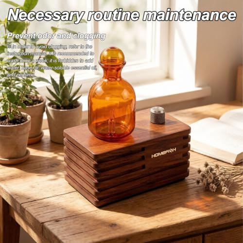 Waterless Essential Oil Aroma Diffuser Home Scent Decor Walnut - Image 6