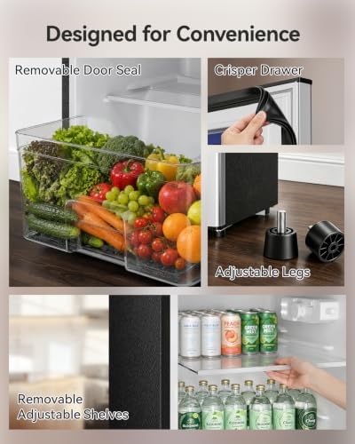 Tehanld 4.5 Cu.Ft 2-Door Mini Fridge Freezer, 2-Piece Set for Dorm/Office - Image 7
