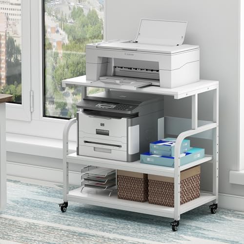 Fannova 32.3"x18.9"x32.1" Extra Large White Printer Stand with Storage by Fannova