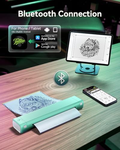 Phomemo M08F Tattoo Stencil Printer, Bluetooth, Wireless, Thermal, Portable - Image 4