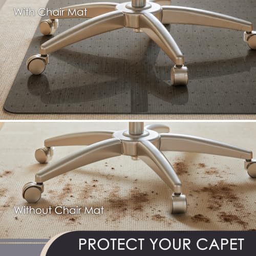 Kuyal Office Chair Mat for Carpet, Set of 2, Heavy Duty Computer Chair Mat - Image 3