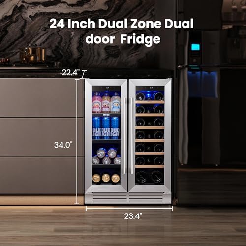 Yeego Beverage Refrigerator - 24 inch 60 Cans and 20 Bottles Beer Cooler - Image 2