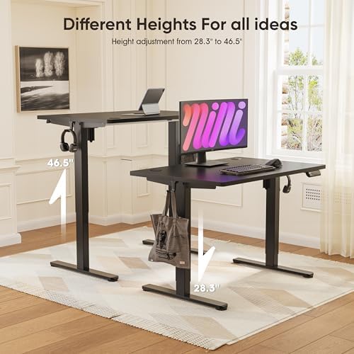 Monomi 39.4" Electric Standing Desk, Height Adjustable sit Stand up,Black - Image 3