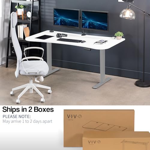 VIVO White 60 x 24 in Standing Desk, DESK-KIT-E2G1W - Image 5