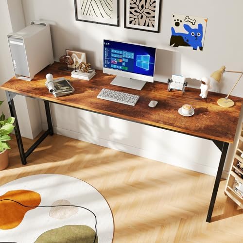 DUMOS 63 Inch Small Computer Desk, Gaming Desks for Home Office Bedroom - Image 2