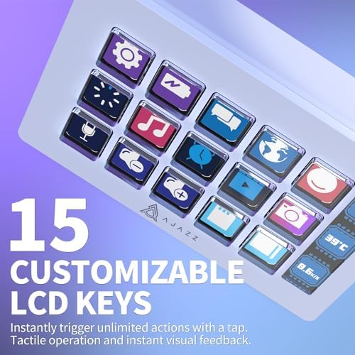 AJAZZ AKP153 Stream Studio Controller Keypad Type-c Wired Keyboard-White - Image 3