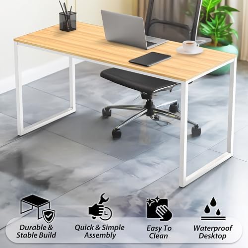 SHW Mission 32-Inch Home Office Computer Desk, Oak - Image 4