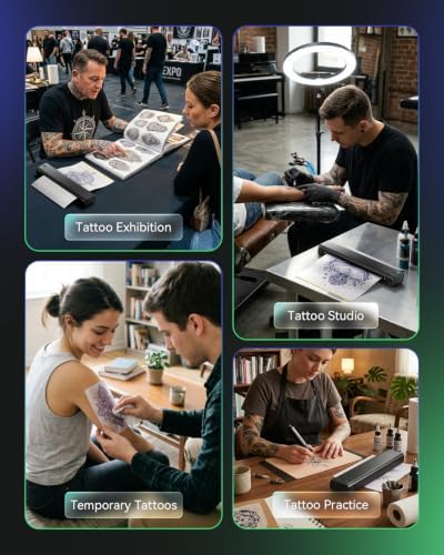 Phomemo M08F Tattoo Stencil Printer, Bluetooth, with 100Pcs Transfer Paper - Image 6