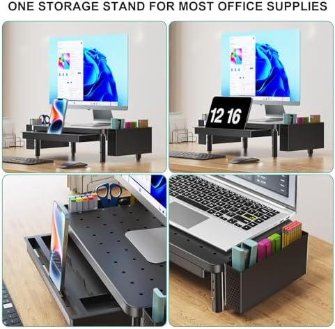 WALI Computer Monitor Stand with Storage and Pen Holder - Image 3