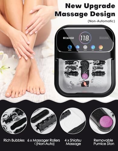 OOAMBB Collapsible Foot Spa Bath with Remote Control,Heat,Bubble,Timer - Image 3