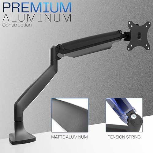 VIVO Premium Aluminum Height Adjustable Single Monitor Articulating Desk Mount Stand w/Gas Spring Arm Fits up to 32" Screen (STAND-V001Q) - Image 3