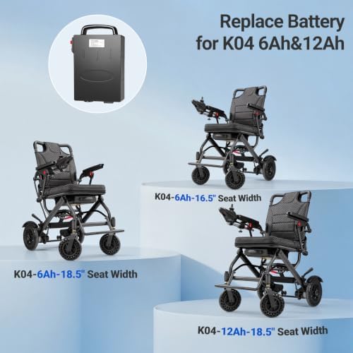 24V 12Ah Electric Wheelchairs Backup Battery, Only Compatible with K04 Series Electric Wheelchairs - Image 2