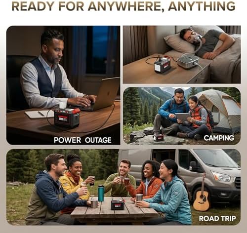 MARBERO 200W Portable Power Station 148Wh Camping Solar Generator Laptop Power Bank with AC Outlet 110V, DC, USB QC3.0, LED Flashlights for CPAP Home Outdoor Trip Emergency Backup - Image 6