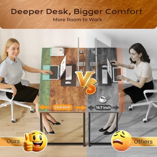 PRAISUN 47 X 24 Inch Computer Desk with Deeper Desktop - Image 4