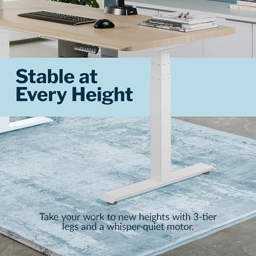 Vari ComfortEdge Electric Standing Desk – 60x30 – Light Wood/White - Image 6