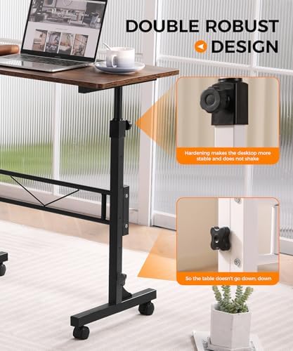 KLSMYHOKI Standing Desk Adjustable Height, Mobile Stand Up Desk with Wheels - Image 4