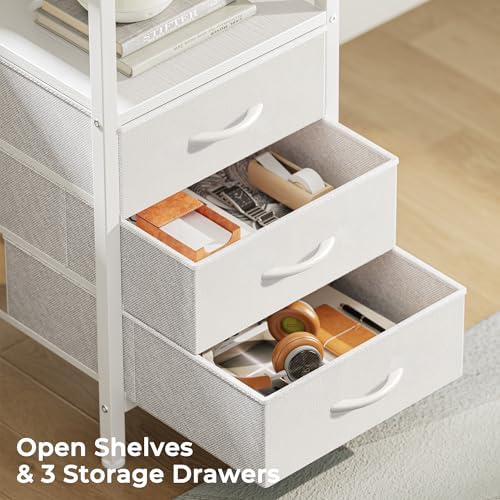 Huuger L Shaped Office Desk with Power Outlets & 3 Drawers - Image 6