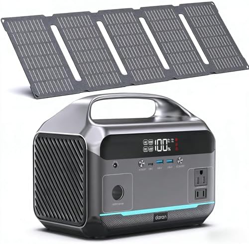 DARAN 350W Portable Power Station with 40W Solar Panel (600W Surge), 288Wh by DARAN