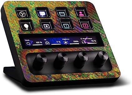 MightySkins Carbon Fiber Skin Compatible with Elgato Stream Deck + - Rust | Protective, Durable Textured Carbon Fiber Finish | Easy to Apply, Remove, and Change Styles | Made in The USA by MIGHTY+SKINS