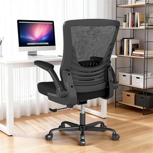 Ergonomic Office Chair, Comfy Mesh Desk Chair with Flip-up Armrests - Image 2