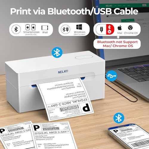 Nelko Bluetooth Thermal Shipping Label Printer, 4x6 Thermal Label Printer - Image 3