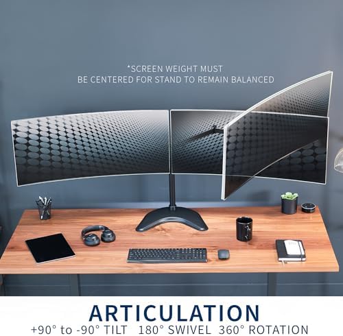 VIVO Dual LED LCD Monitor Free-Standing Desk Stand - Image 5