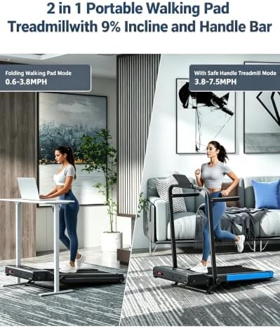 MJWW 6% Incline Walking Pad, Smart AI Under Desk Treadmill for Home - Image 6
