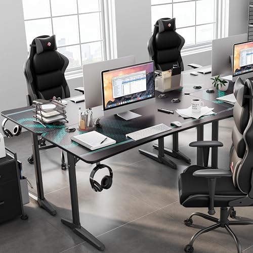 EUREKA ERGONOMIC Gaming Desk, 60 Inch Computer Desk with Full Mouse Pad - Image 4