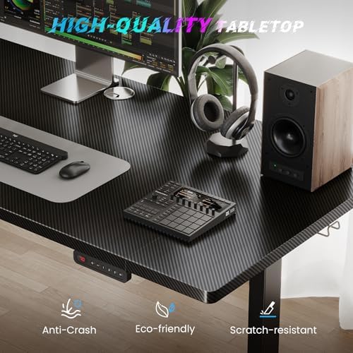 SIAGO Electric Standing Desk Adjustable - 63 x 24 Inch Sit Stand up Desk with Cable Management - 3 Memory Preset Adjustable Height Table - Image 7