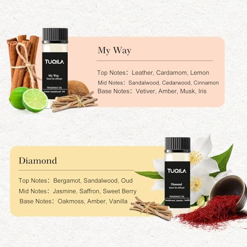 Waterless Diffuser Essential Oil Set(6X 20mL) Hotel Luxury Aroma Scent Oil - Image 2