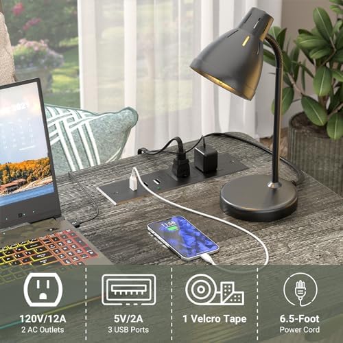 32" Height Adjustable Standing Desk with Power Outlets - Manual Rolling Stand Up Desk with Wheels Small Portable Computer Desk Mobile Laptop Table with Storage Shelves for Home Office, Grey Oak - Image 4