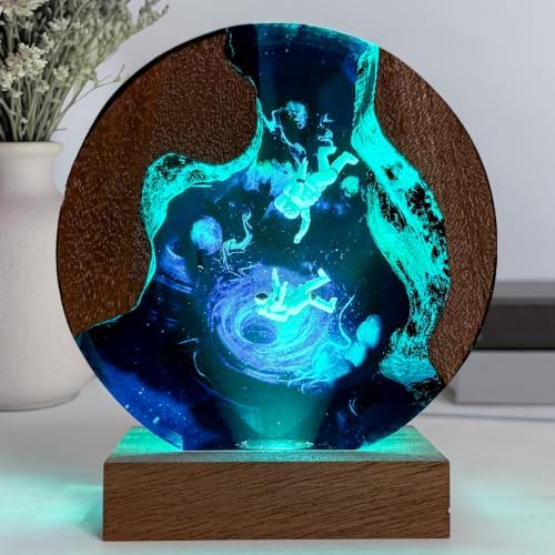 Space Resin Lamp, Handmade Galaxy Resin Night Light for Home Office Decor - Image 5