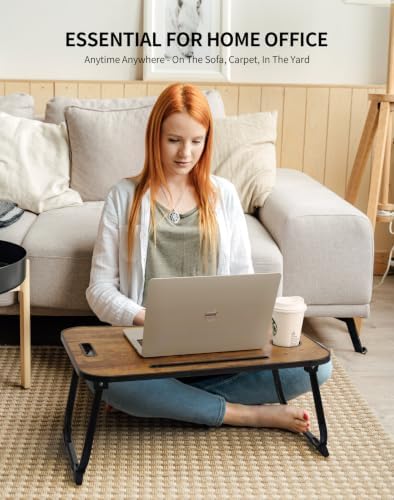 ZEAPTAC Foldable Lap Desk, Bed Desk, Bed Table & Laptop Stand w/Cup Holder - Image 4