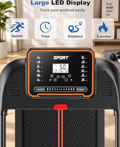 Treadmills for Home Walking Pad - Foldable Treadmill Under Desk with Handle Bar 0.6-6.2 MPH Portable Folding Pads Compact Running Machine Quiet Lightweight - Image 5