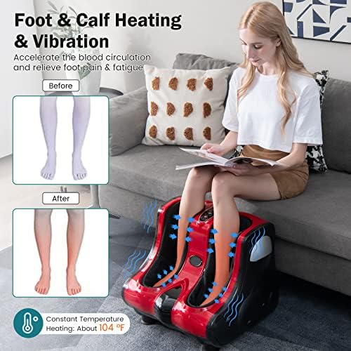 COSTWAY Foot and Calf Massager, Shiatsu Heated Electric Foot Massager - Image 6