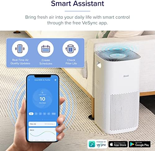 Levoit Smart Air Purifiers for Home Large Room up to 2933 Ft², Core 600S-P - Image 7