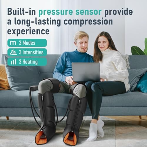 QUINEAR Leg Massager, 3-in-1 Foot Calf & Thigh Massager with Heat and Compression Therapy, Leg Massage Boots for Pain Relief, FSA-HSA Eligible - Image 4