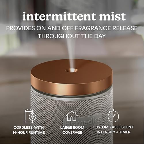 Homedics SereneScent Waterless Essential Oil Diffuser, Grey - Image 2
