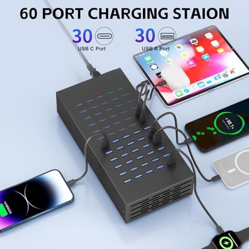 400W USB Charging Station, 60 Port USB Charging Station for Multiple Device - Image 2