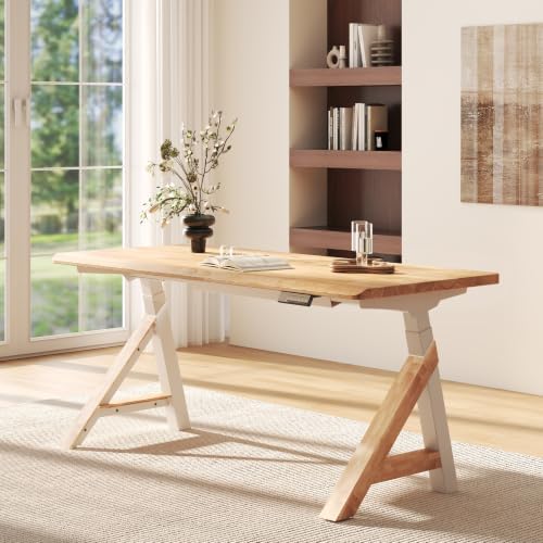 FLEXISPOT 63 x 30 Inch WoodiX Solid Wood Executive Standing Desk, Maple by Unknown
