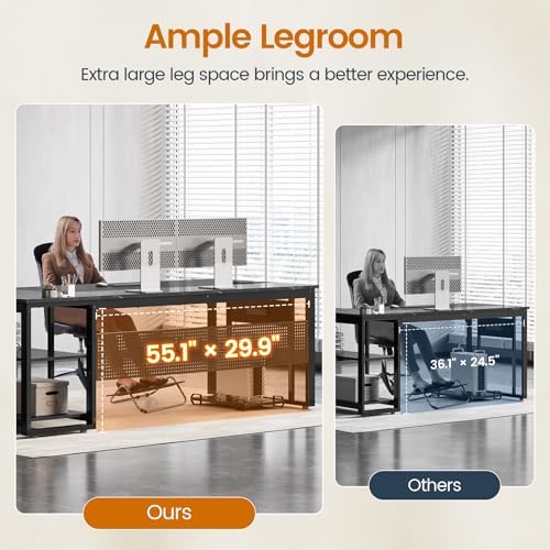 UPOSOJA 71" L Shaped Executive Desk, Office Desk with Storage Drawers - Image 5