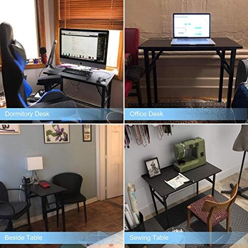 Need Small Computer Desk 31.5 in Folding Home Office Table Black - Image 6