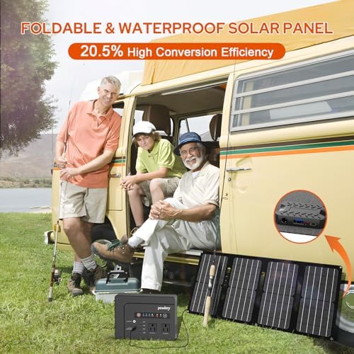 powkey 200W Portable Power Bank with Solar Panel 40W, 146Wh Power Station - Image 4