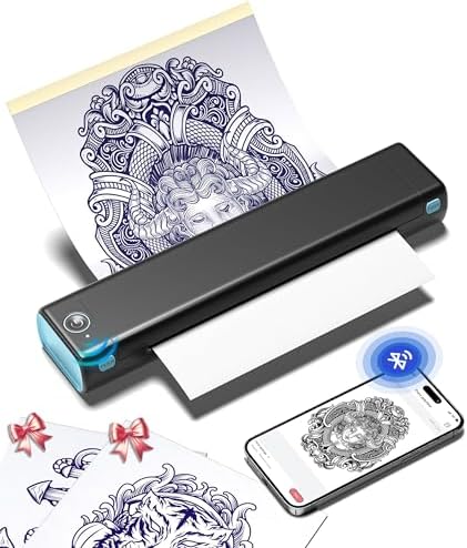 Phomemo M08F Tattoo Stencil Printer, Bluetooth, Wireless, Thermal, Portable by Phomemo
