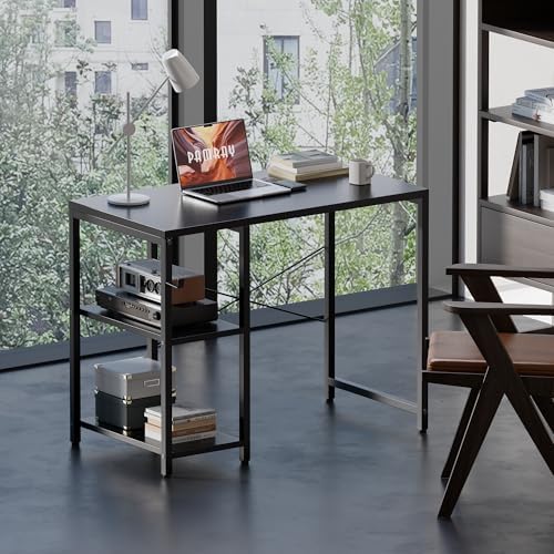 Pamray 32 Inch Small Computer Desk with Shelves for Bedroom Small Spaces - Image 2