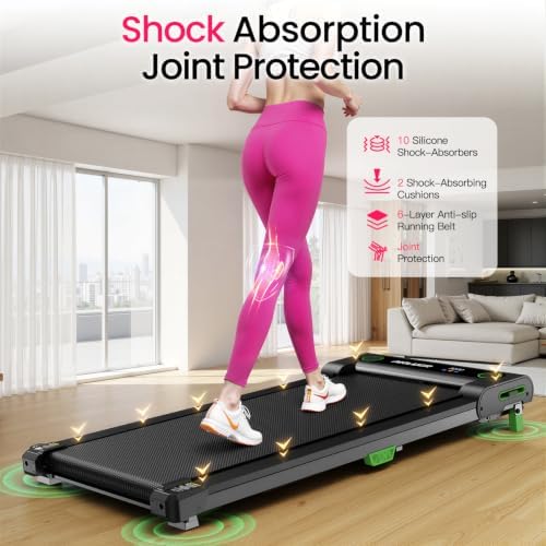 Akluer Walking Pad with Incline Under Desk Treadmill for Home Office - Image 4