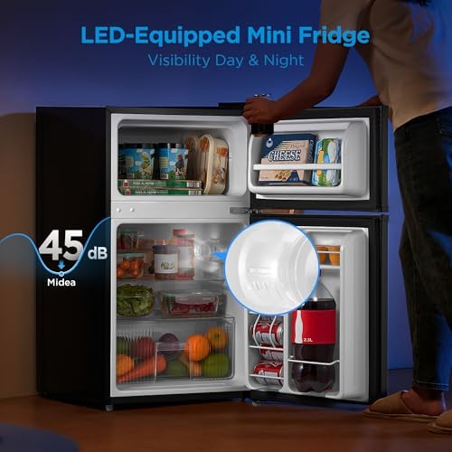 Midea 3.1 Cu.ft Mini Fridge with Freezer, Energy Star Certified, for Dorm - Image 4